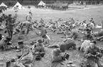 Fältmässig utspisning i bivacken vid Örlen, Fagersanna under sommarmarschen 1934.