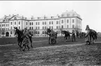 Officersaspirantskolan vid K 3 i Skövde 1929-30. En övningsdag: Visitation före utmarsch.