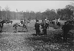 Strömsholms kapplöpningsbana Österängen på volten före start.