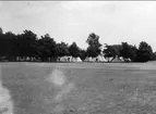 Bivack vid Karlsborgs fästning fotograferat i början på 1900-talet.