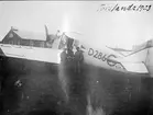 Flygplan Junkers F 13 D 286. 5 augusti 1923 invigdes Torslanda flyghamn av H.K.H. Kronprinsen i samband med de internationella flygtävlingarnas öppnande. Tävlingsveckan öppnades 4 augusti med ankomsttävlingen på sträckan Rotterdam - Bremen - Köpenhamn - Göteborg. Vid denna tävling använde trafikflygaren W Zimmerman detta flygplan. Han fick 3:e pris.