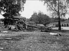 A 10, artilleriövning med haubits vid Vätterstranden 1921.