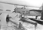 Karlsborg 1934. Flygplan Fokker S6.