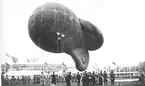 1923. Kungliga fälttelegrafkårens ballongkompani med armens ballong nr. 31, på Heden Göteborg.