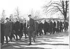 Fallskärmsjägarskolan Karlsborg 1957. Inryckning.