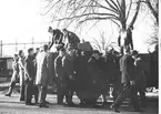 Fallskärmsjägarskolan Karlsborg 1957. Inryckning.