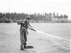 Fallskärmsjägarskolan Karlsborg 1956.Hoppning.