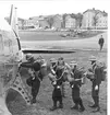 Fallskärmsjägarskolan Karlsborg 1959.Inför fallskärmshoppning.