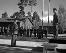 Fallskärmsjägarskolan i Karlsborg 1953.FJS-dagen.Uppställning.