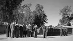 Fallskärmsjägarskolan i Karlsborg 1953. FJS-dagen. Uppställning.