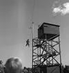 Fallskärmsjägarskolan i Karlsborg 1954.Hopptornet.