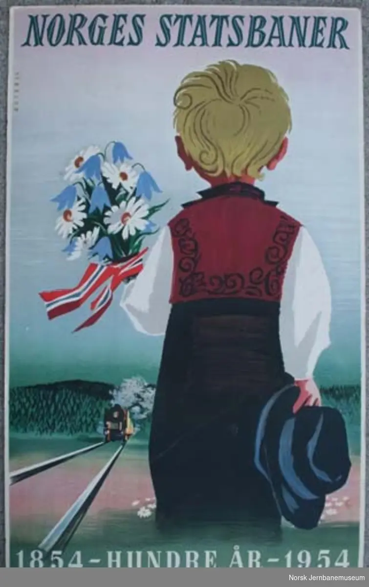 The poster was created by Gunnar Østbøll in 1954. 