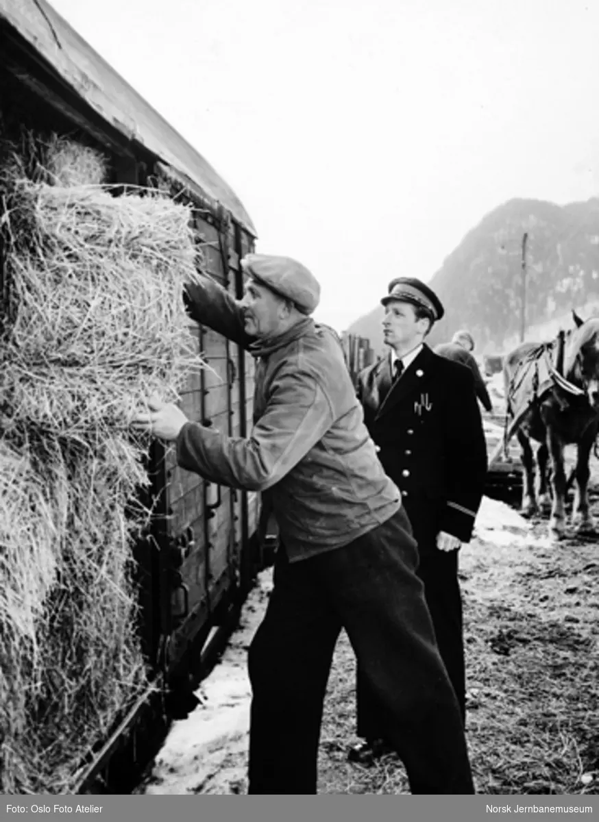 Fotoserie fra Ler stasjon : - og mye høy går det også