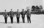 Fallskärmsjägarskolan i Karlsborg 1956.Jägare på vinterpermis.