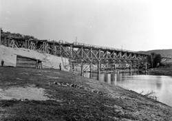 Den gamle Børke bru før den i 1865-66 ble erstattet av ny br