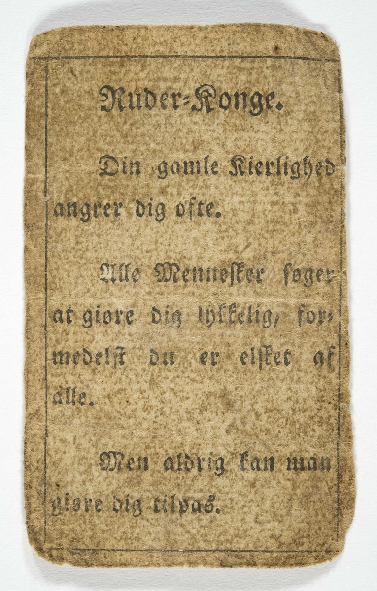 Kortspill, spåkort