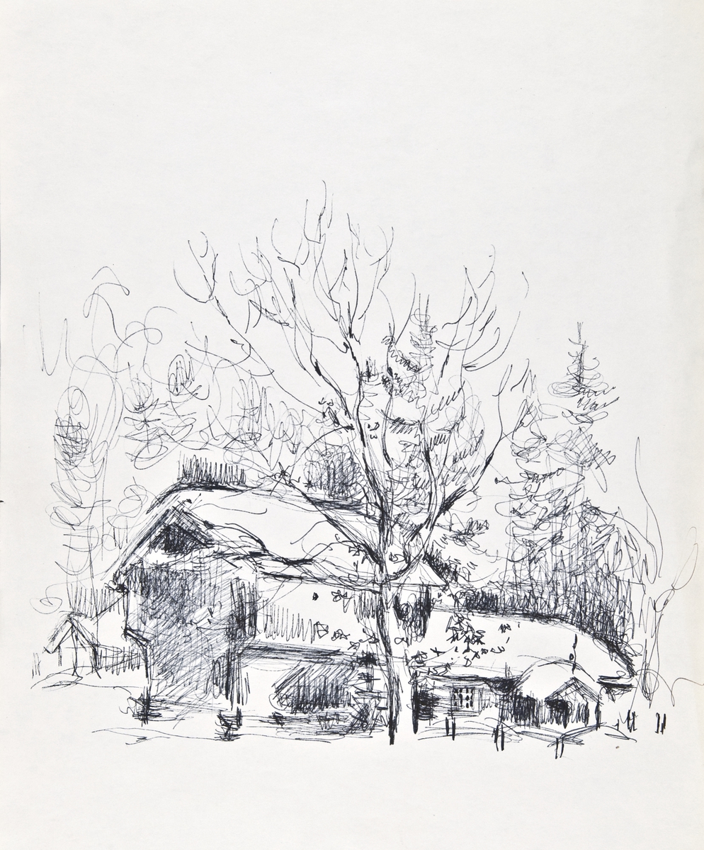 Stue fra Gulsvik, Flå og loft fra Grimsgaard, Nes, Hallingdal.