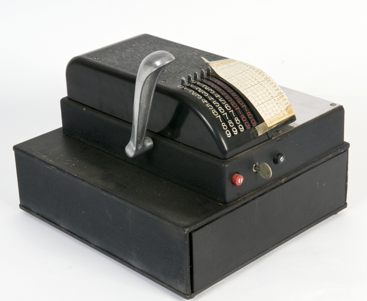 Hugin kassaregister med 19 systemkombinasjoner til bruk for tipping.