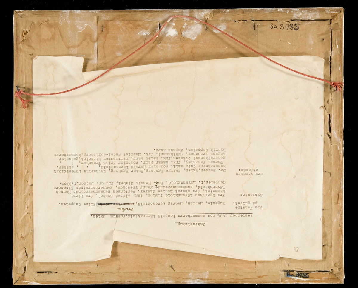 Jaktselskap september 1905 hos kammerherre Leopold Løvenskiold, Fossum (1859-1922)