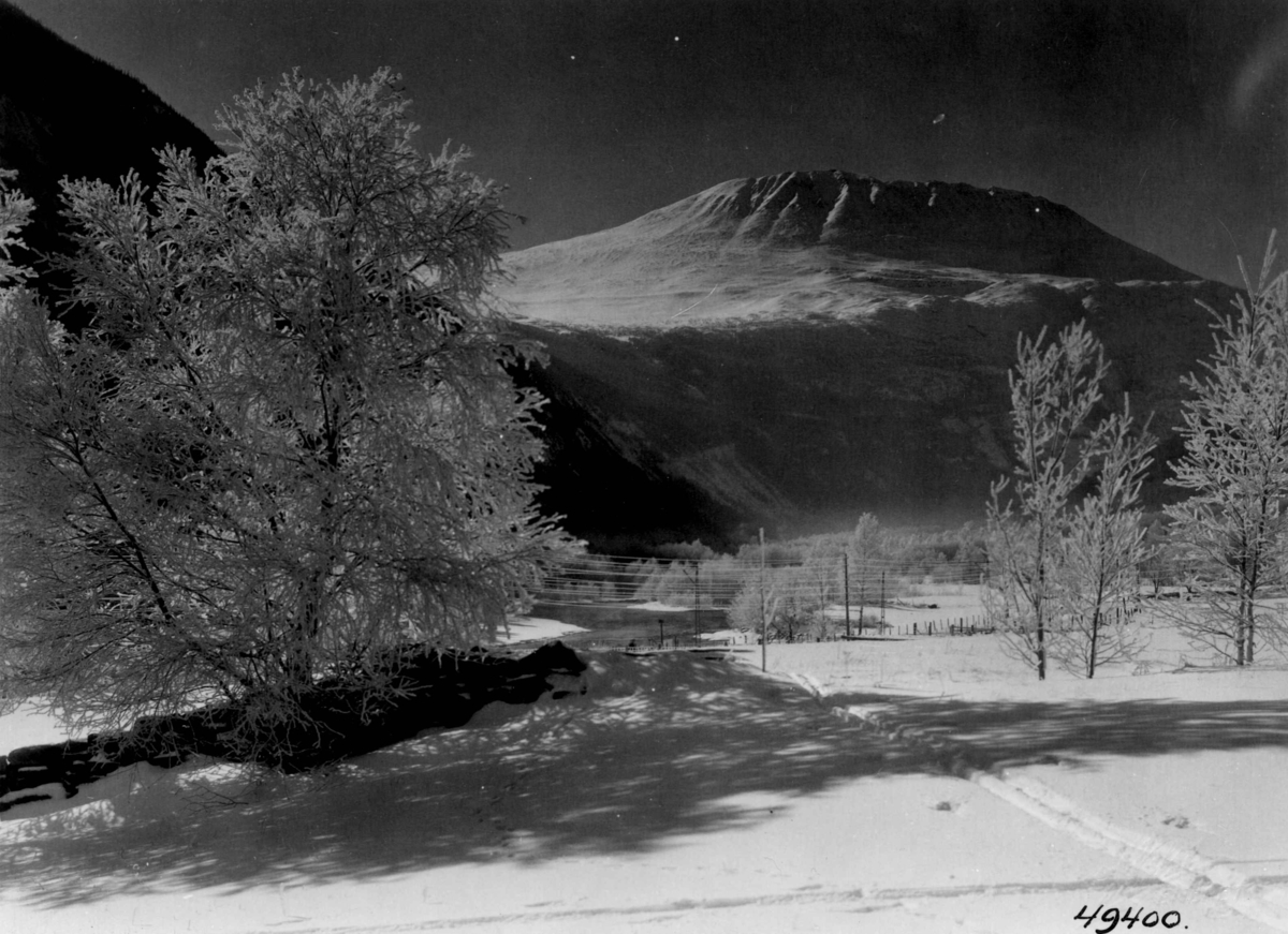 Vinter og snø ved Gaustatoppen i Vestfjorddalen.
