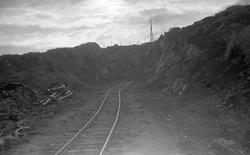 Nordlandsbaneanlegget : skjæring ved Nystad