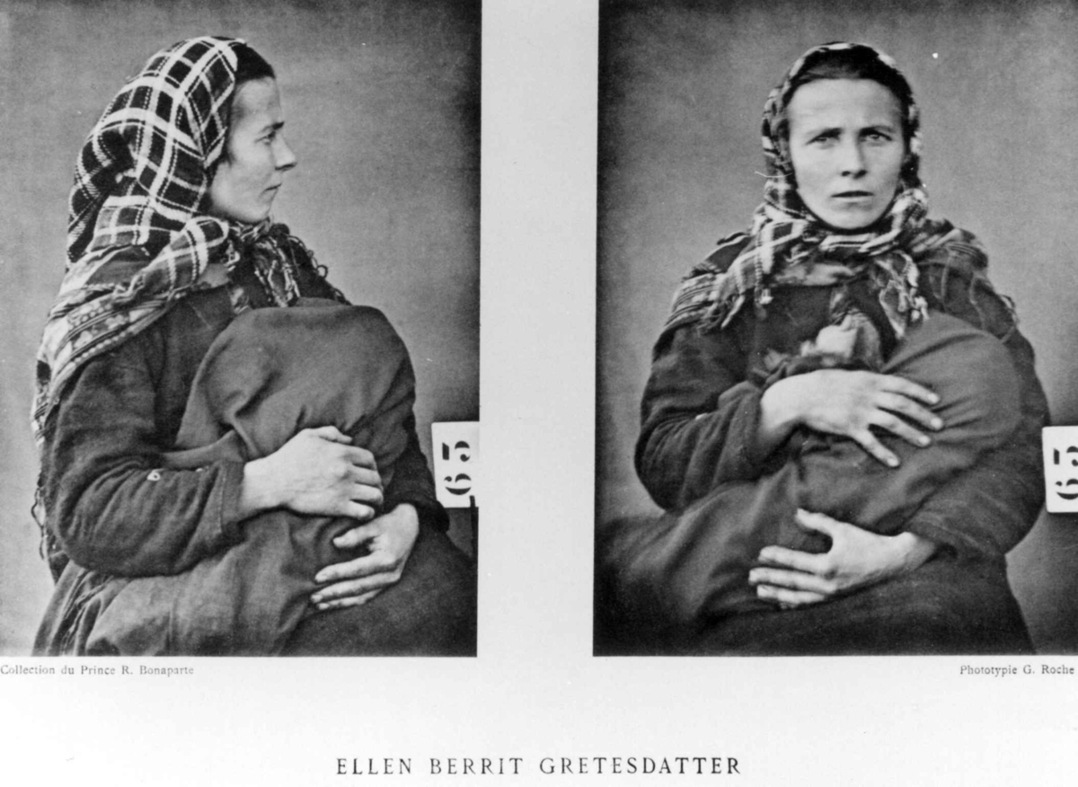Roland Bonaparte sin samling. 
Portrett av Ellen Berrit Gretesdatter. Inngår i Bonapartes sameportretter som nr. 63.
Bonaparte