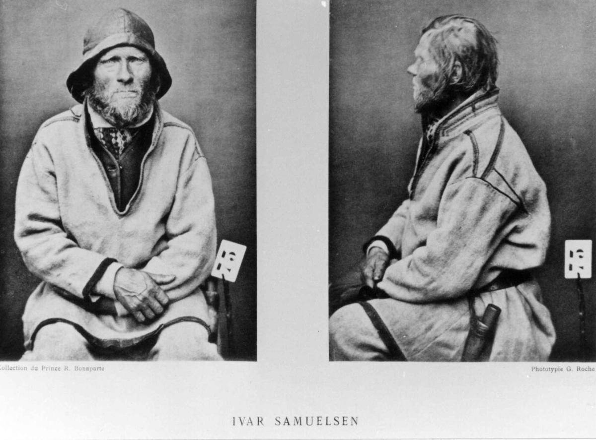 Roland Bonaparte sin samling. 
Ivar Samuelsen. Inngår i Bonapartes sameportretter som nr. 73.
Bonaparte