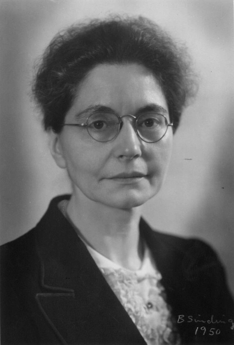 Lily Weisser Aall, leder av Norsk Etnologisk Granskning. Her fotografert
i 1950.
