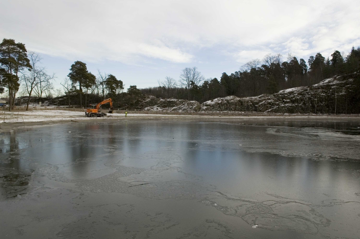 Bygdøy Sjøbad, restaurering/tilbakeføring av området, vinter 2008.