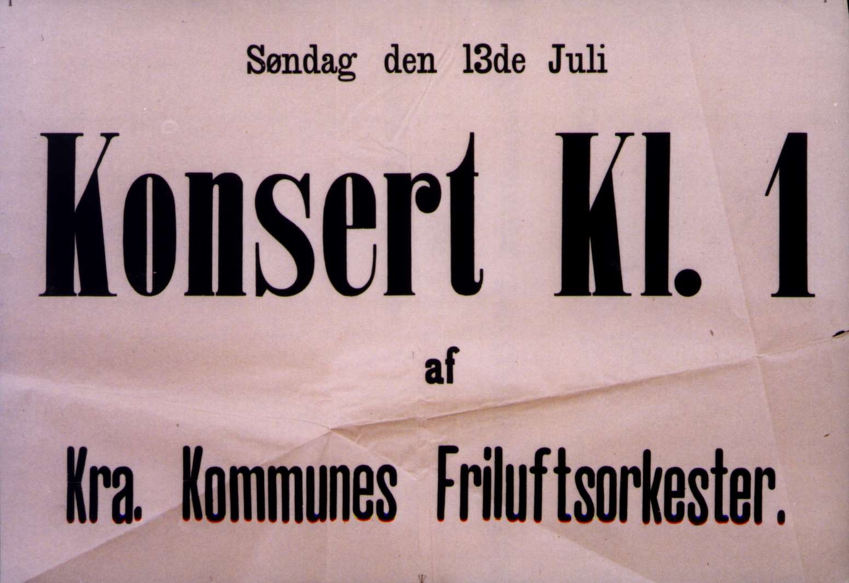 Plakat. Konsert i ca 1906.