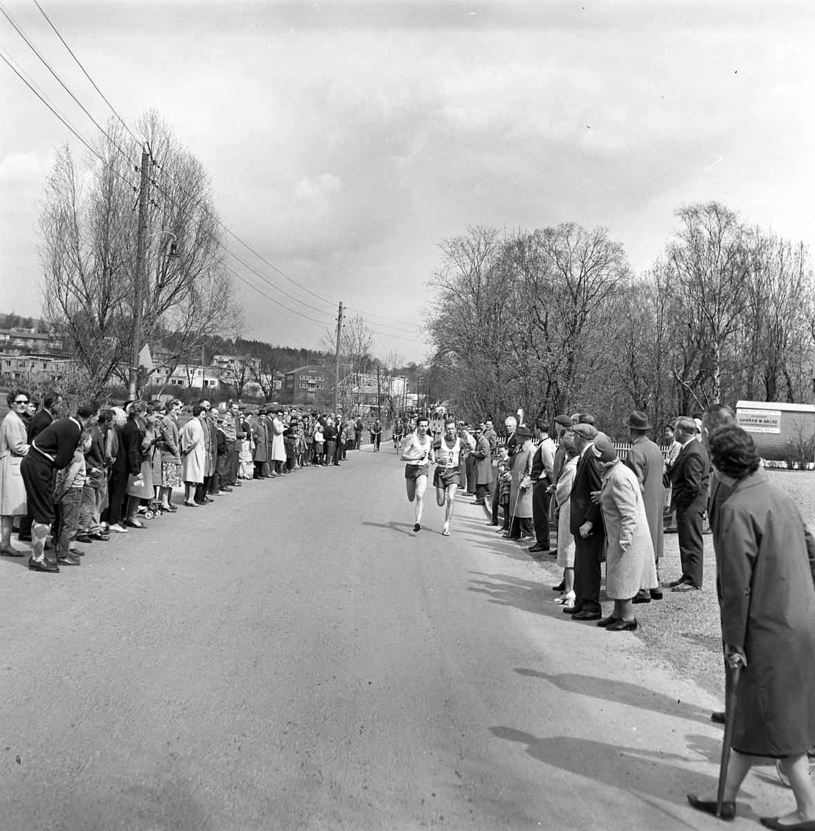 Serie. Sport. Fra Holmenkollstafetten.
Fotografert 1962. 
