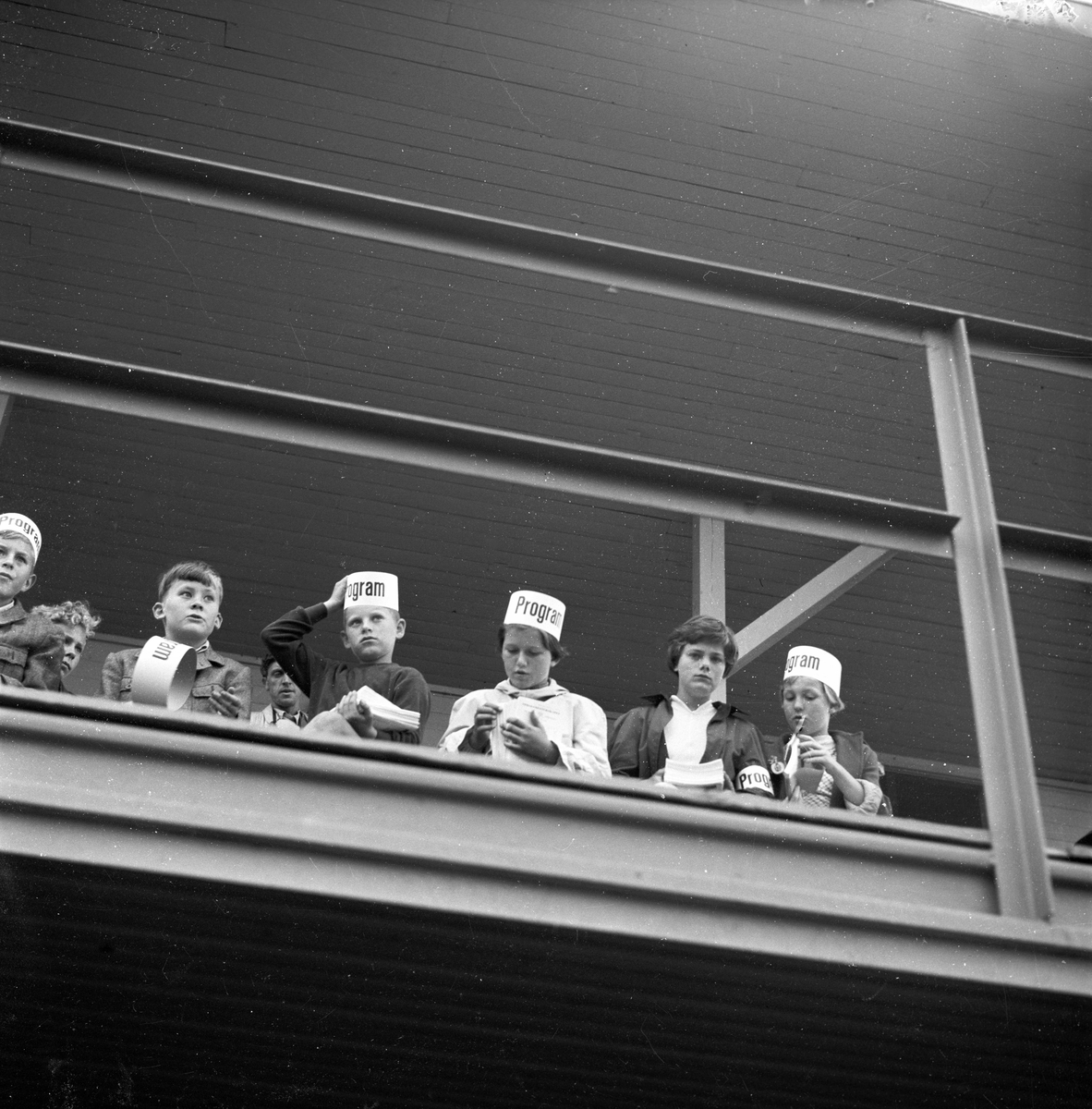 Serie. Norgesmesterskap i friidrett, Sarpsborg, Østfold. Fotografert 1954.
