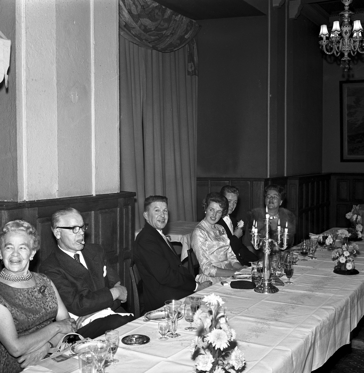 Serie. Dagbladets Trykkeriklubbs, jubileum.
Fotografert 1962.
