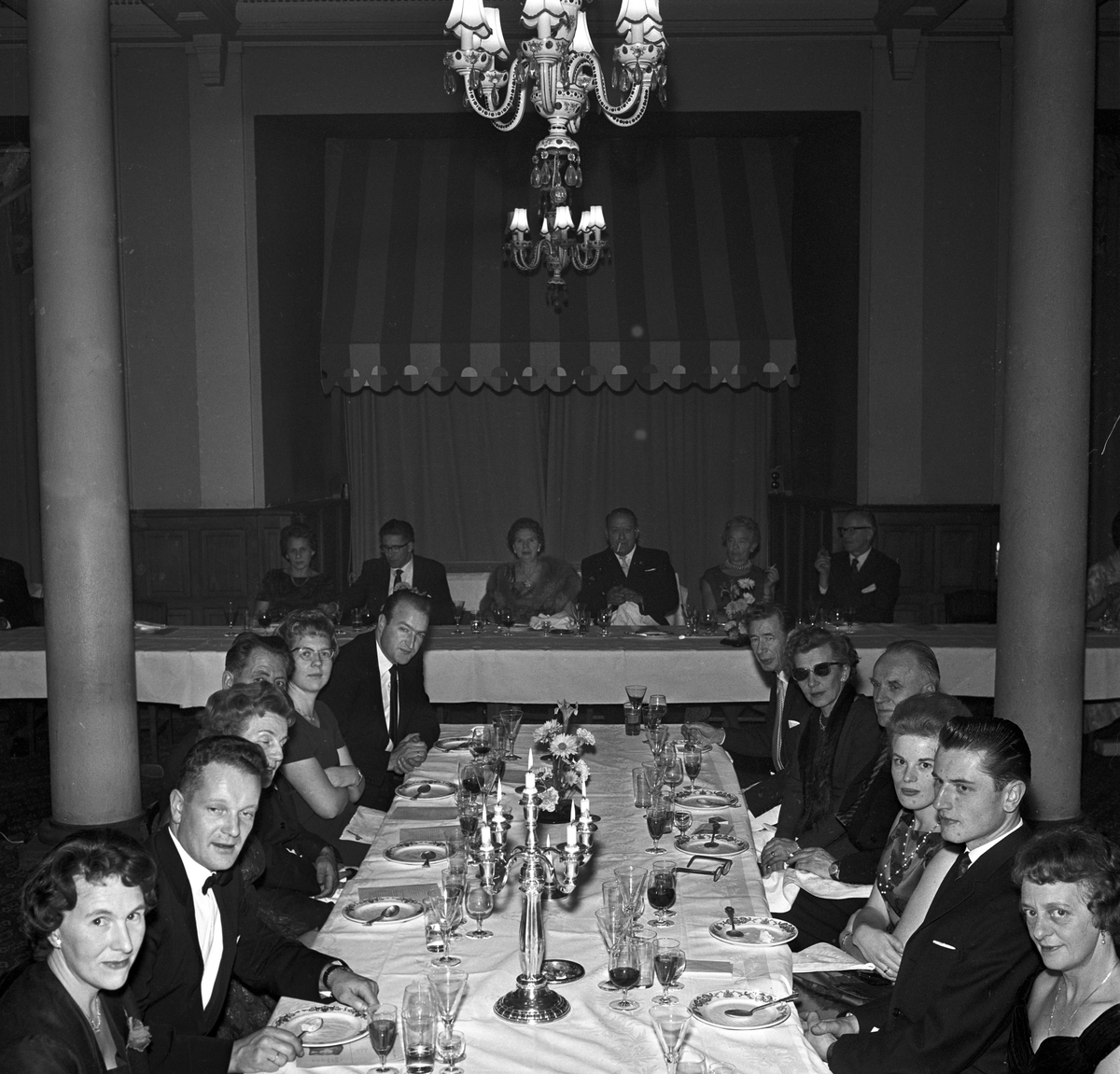 Serie. Dagbladets Trykkeriklubbs, jubileum.
Fotografert 1962.