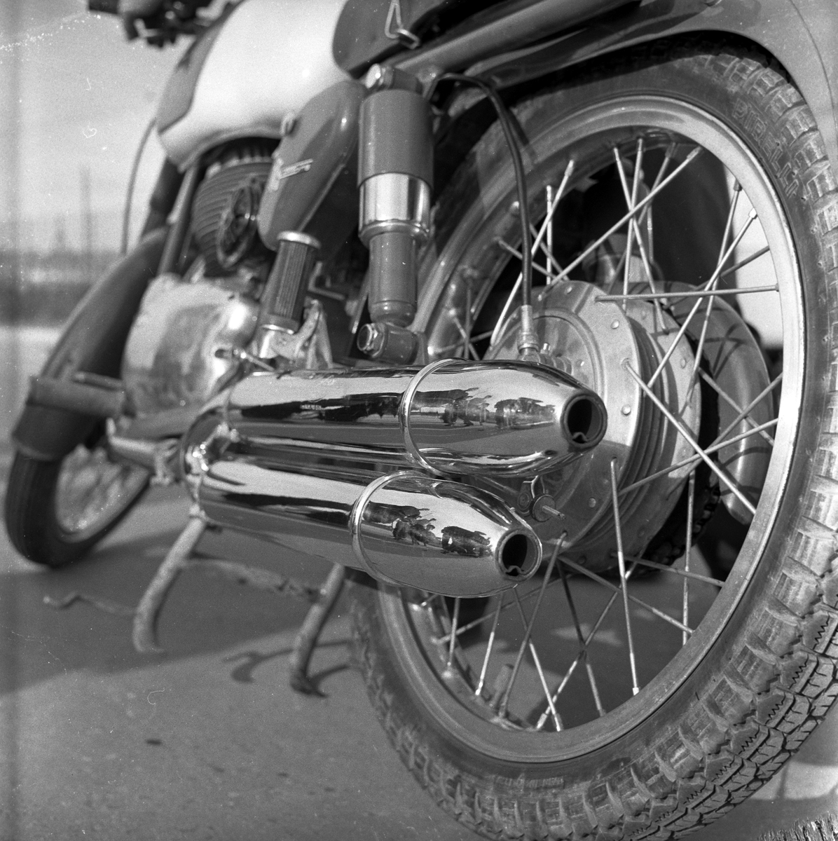 Serie. Gilera motorsykkel. Fotografert april 1959.