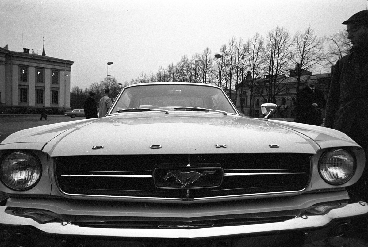 Serie. Presentasjon av Ford Mustang med interiør. Fotografert mars 1964.
