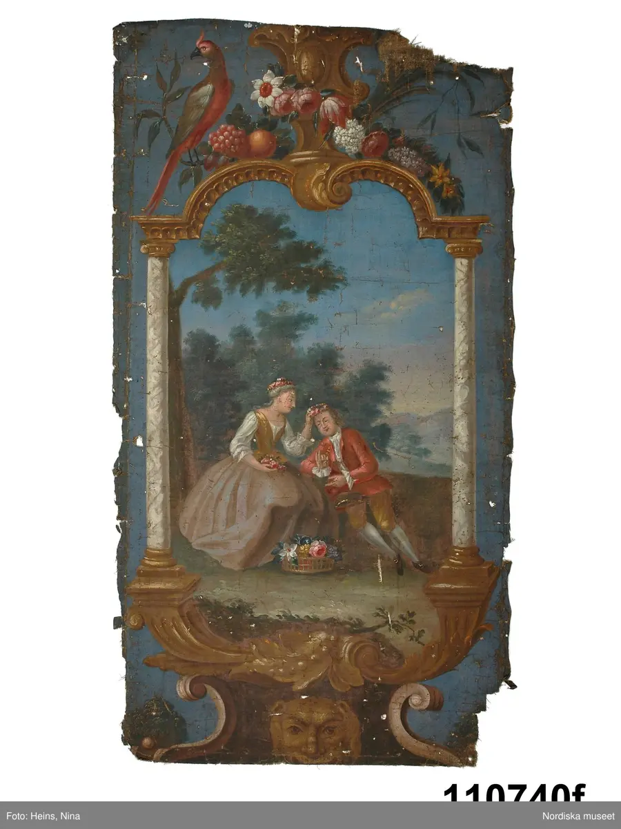 Människa, man, kvinna.
Djur, fågel, papegoja.
Växt, blomma, narciss, pion, tulpan, syren, blomsterkorg.
Frukt, vindruva, plommon, äpple.
Kärl, krus, glas, spetsglas.