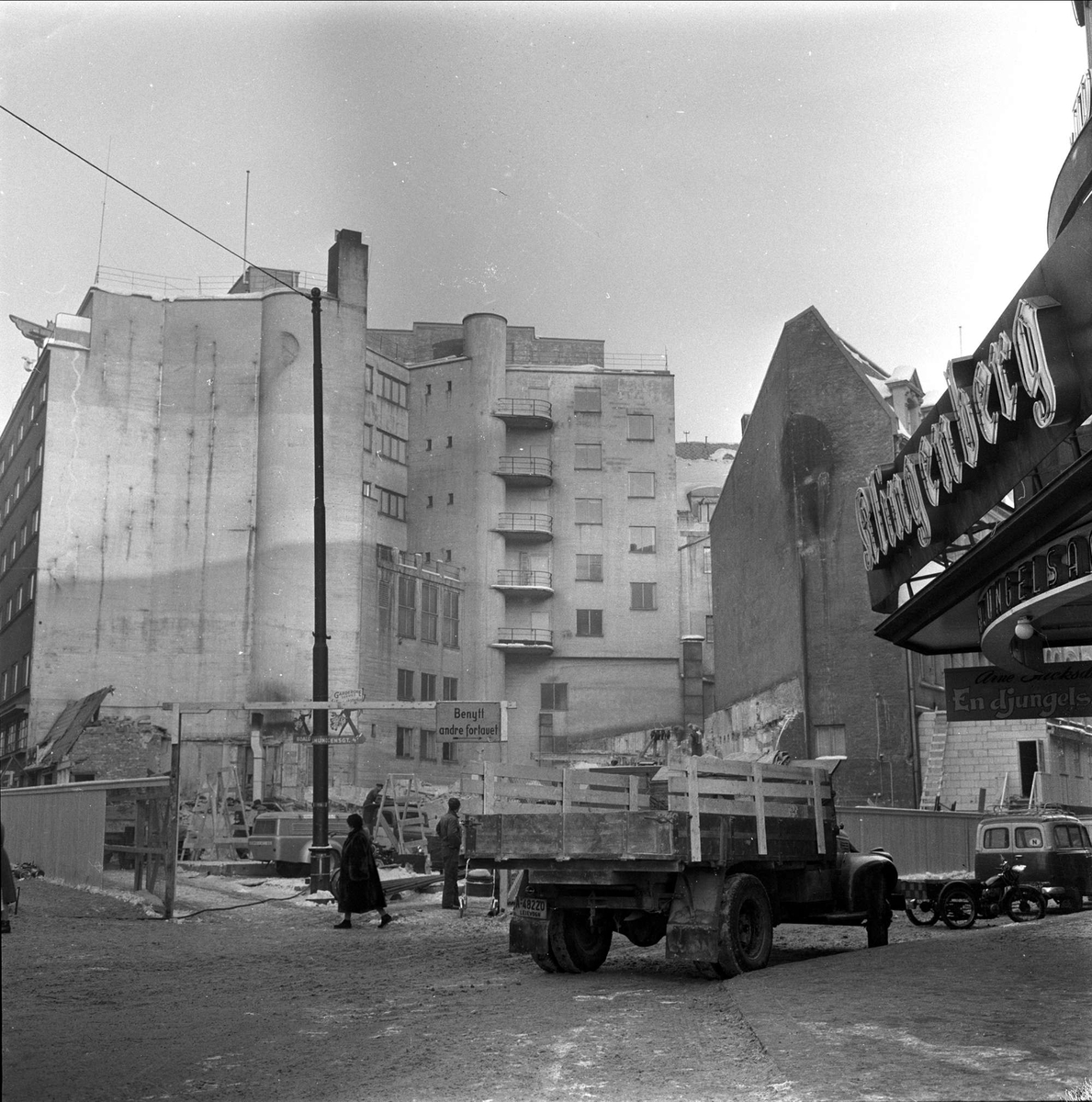 Continental rives, anleggsvirksomhet, Oslo, januar, 1959.