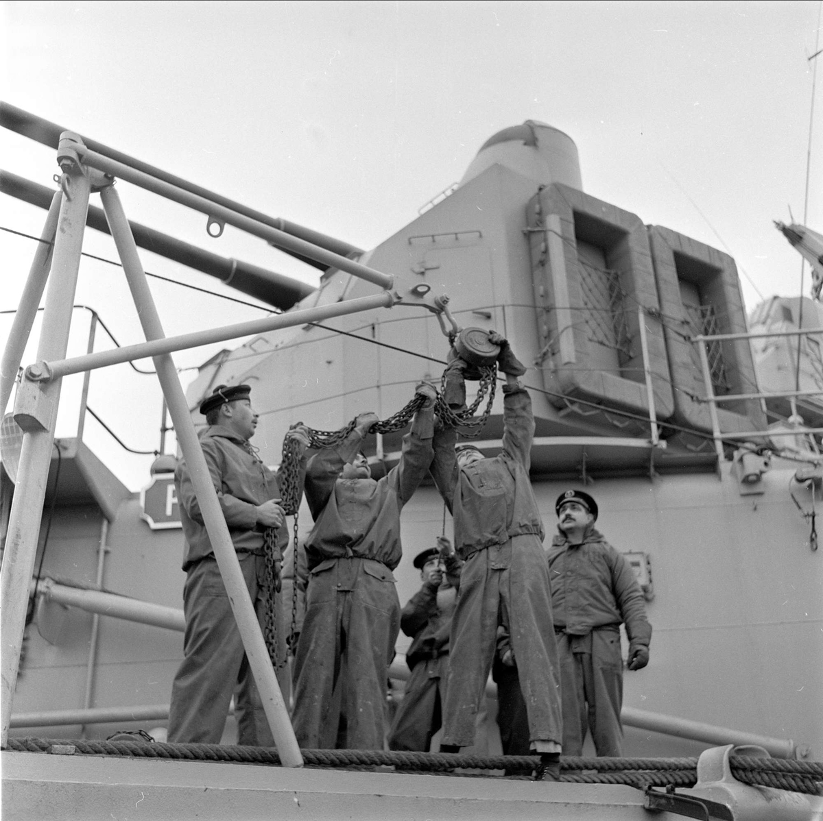 Fransk flåtebesøk på havnen, Oslo, 17.03.1959.