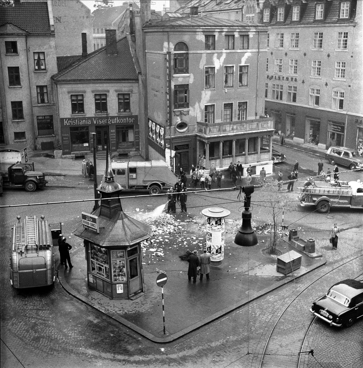 Brann, søppelbil i Oslo 12.09.1956.