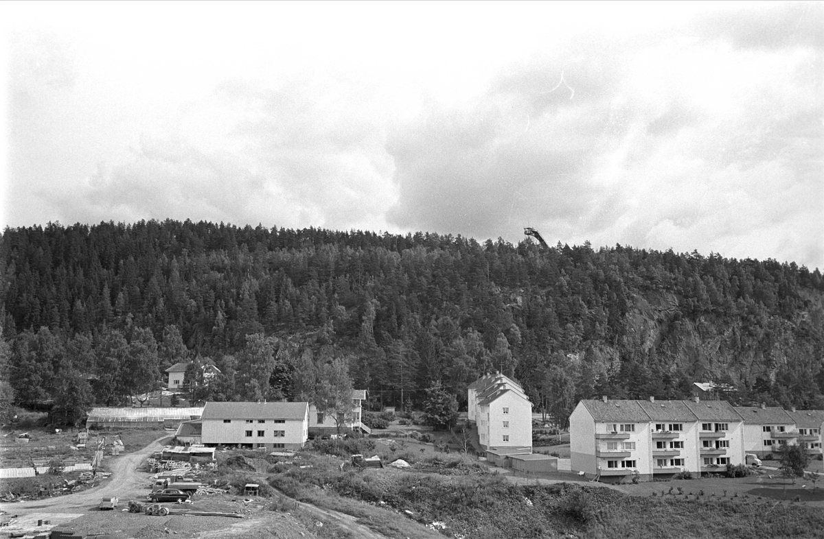 Riksarkivet, Oslo, Folke Bernadottes vei 21, august 1966, tomten ifb byggingen. 