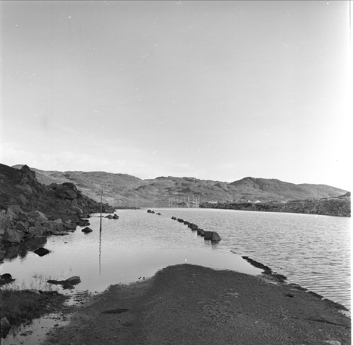 Haukeliveien, oversikt over anleggsområdet,   Vinje T, Haukeli, oktober 1962.