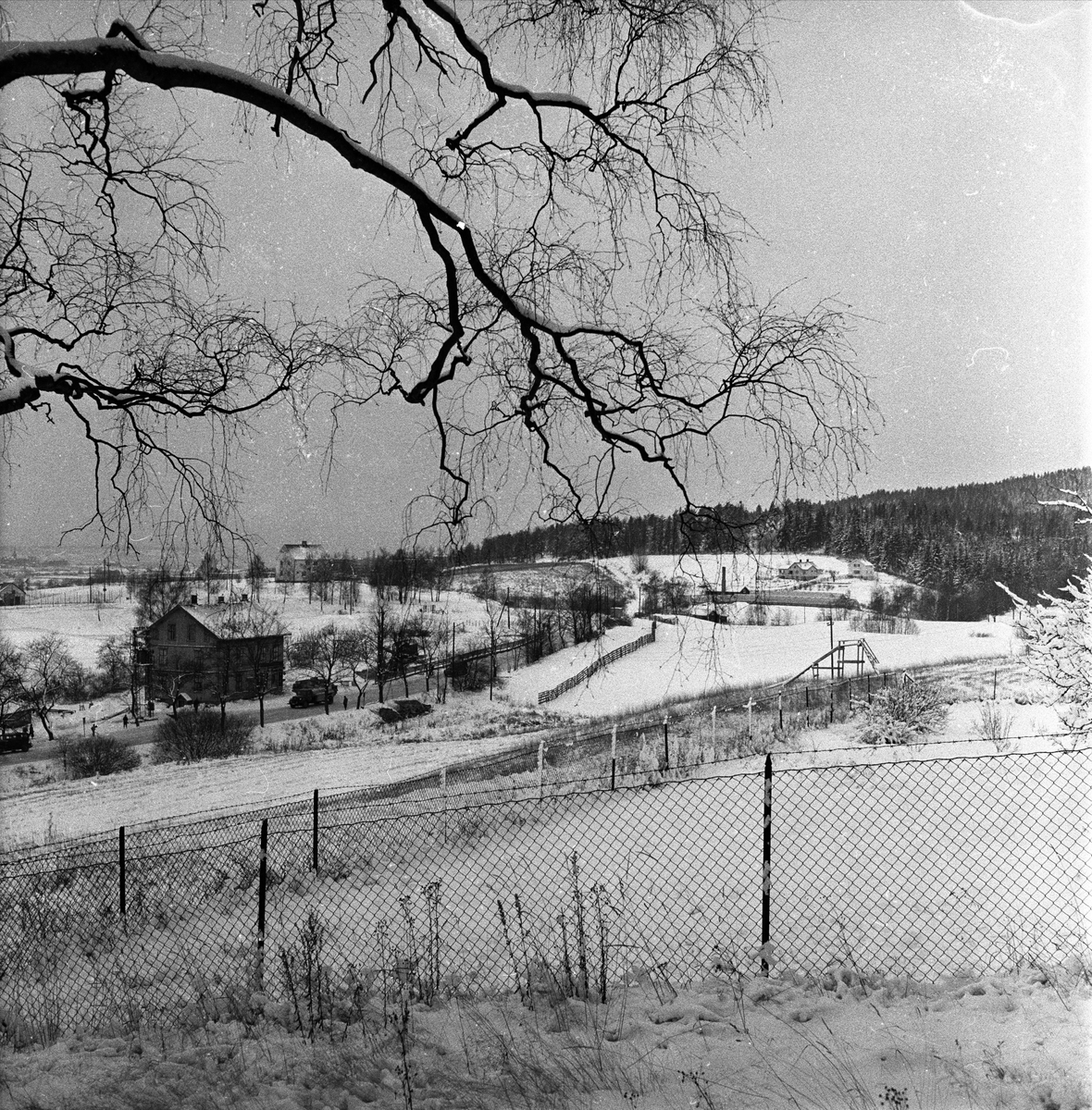 Skøyen, Oslo, 28.11.1960. Skøyen hovedgård.