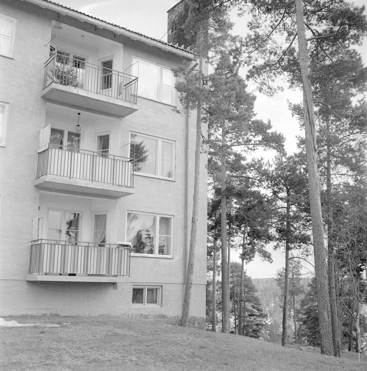 Oslo, Ljabru, 12.04.1956, blokkbebyggelse, Midtåsen.