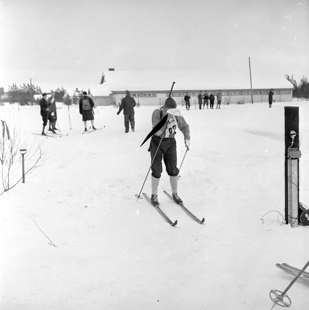 Elverum, 19.02.1962, NM i skiskyting, konkurransen er i gang.