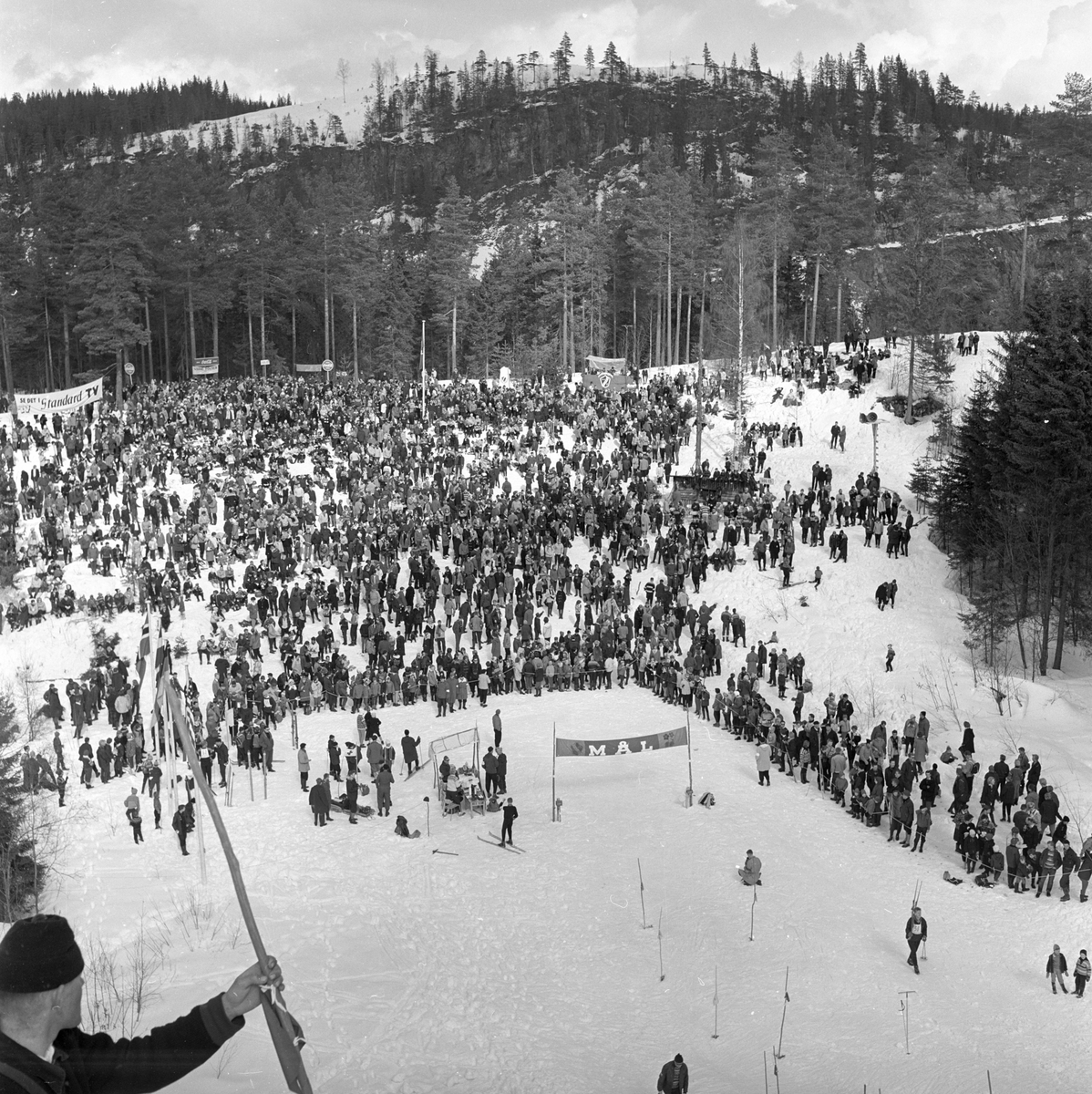 Bærum, Kolsås, våren 1962, Blåveisrennet i Kolsåsbakken.