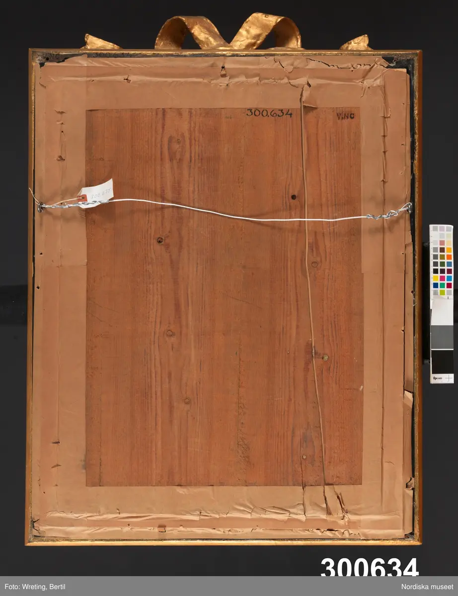 Porträtt av dam i Svenska dräkten.