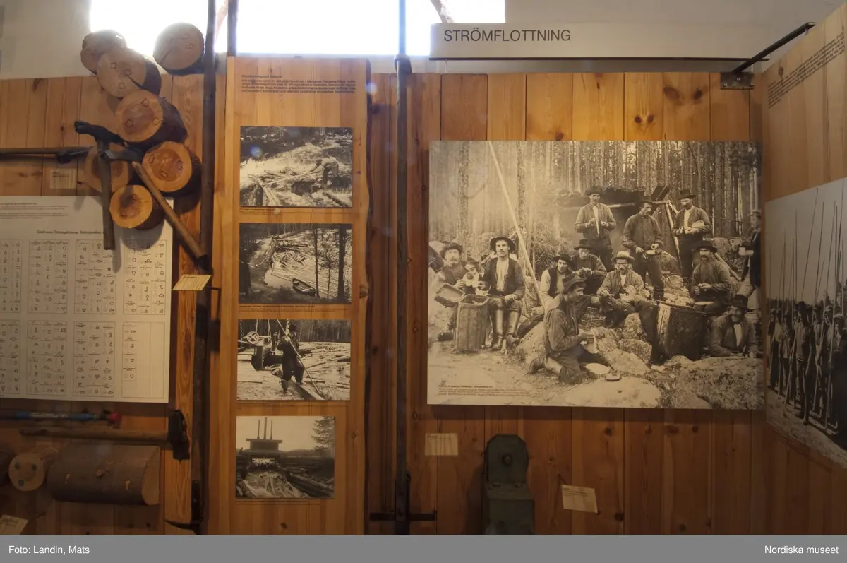 Dalälvarnas flottningsmuseum i Gysinge. Museiutställning.