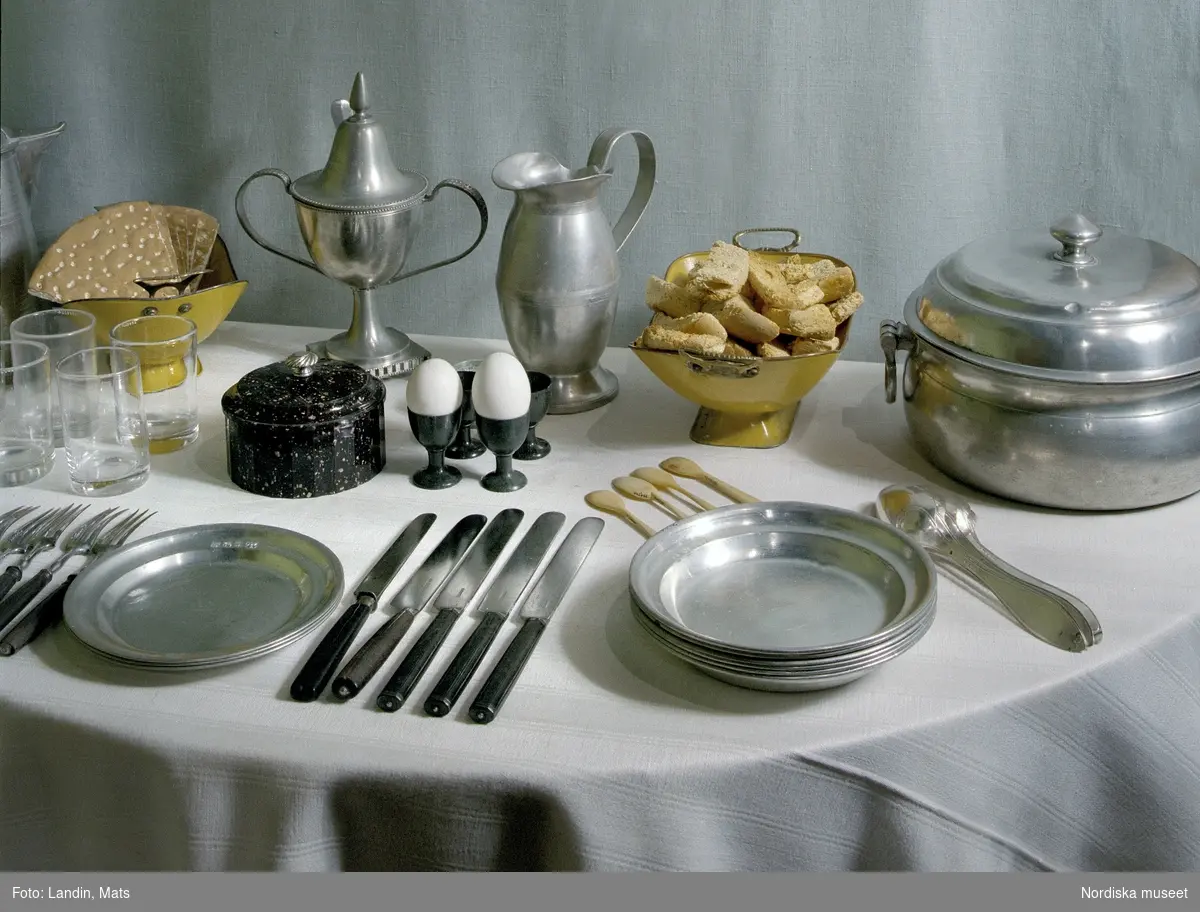 Nordiska museet utställning Dukade bord frukostbord 1800 tal