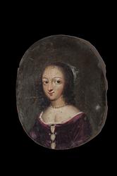 Miniatyrportätt från 1640-talet, påklädningsdocka, föreställ